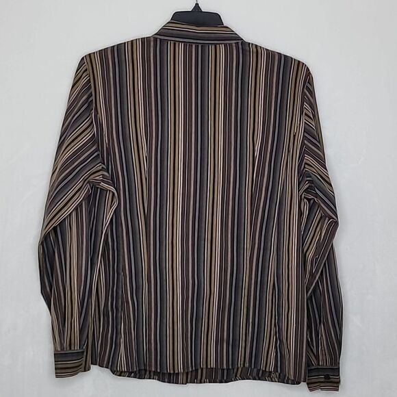Voyage by Marina Rinaldi Stripe Button Down Shirt Size 25 - Picture 6 of 6